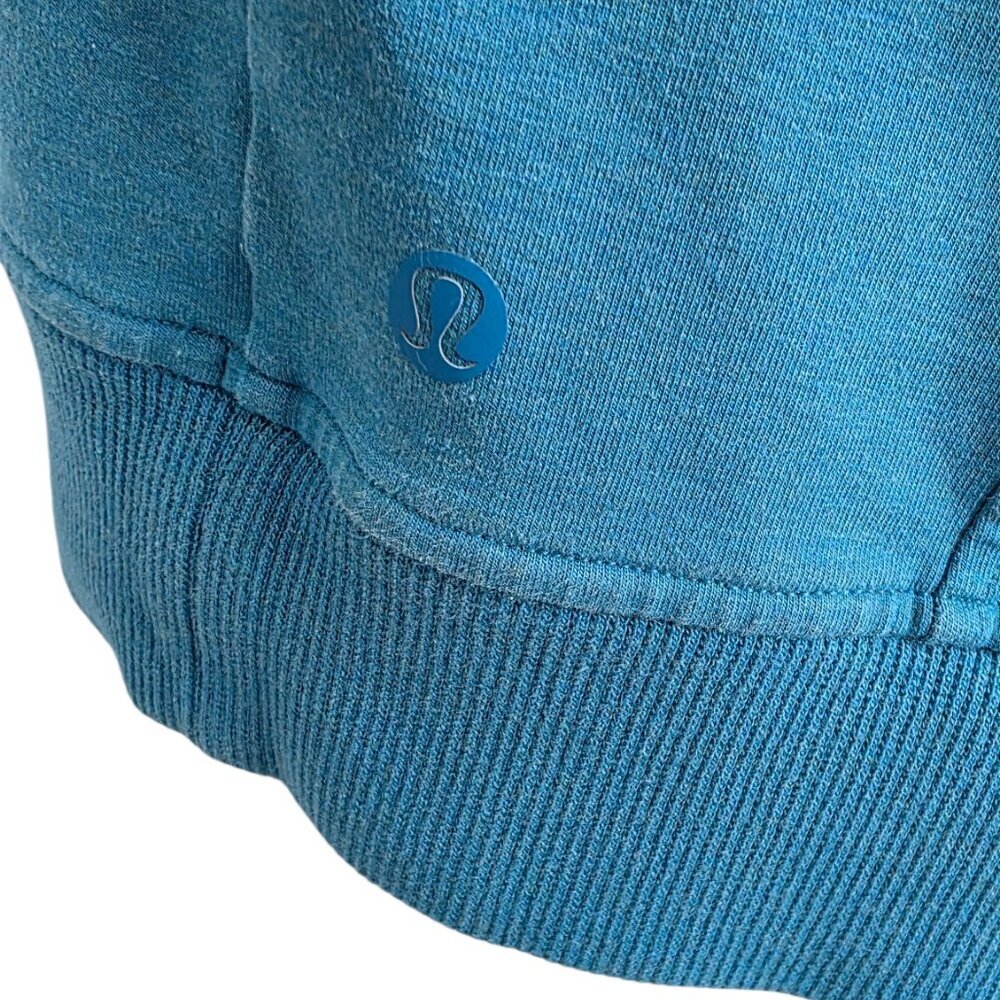 Lululemon Scuba Pullover Hoodie, Heathered Blue, Stretch Terry, Size 12 Womens - Picture 3 of 8